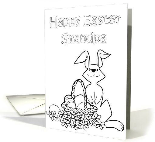 Happy Easter Grandpa Coloring card (769139)