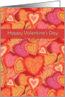 Valentine’s Day Folk Art Hearts card