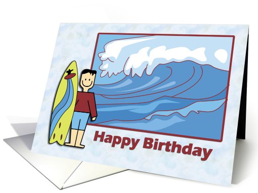 Surfing Birthday Boy card (771527)