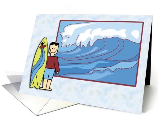 Surfing Boy Blank Note card (771528)