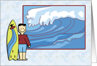 Surfing Boy Blank Note Card