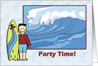 Surfing Boy Party Invitation card