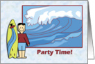 Surfing Boy Party Invitation card
