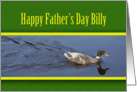 Happy Father’s Day Billy swimming duck card