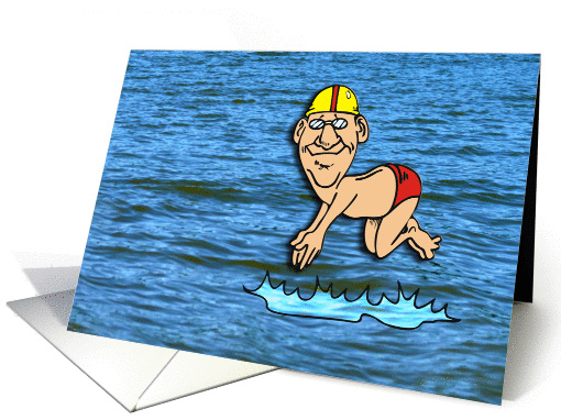 Cartoon Diver/Swimmer card (841071)