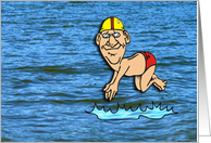 Cartoon Diver/Swimmer card