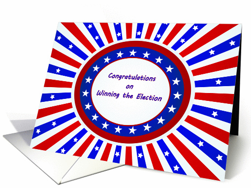 Congratulations on Winning the Election card (933031)