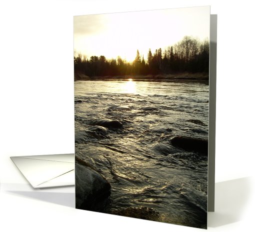 Mississippi River Sunrise, photography card (601676)