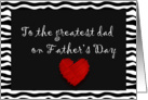 To the greatest Dad card