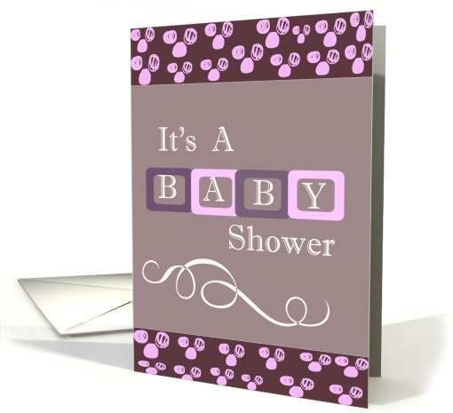 It's a Baby Shower - with toy blocks card (625146)