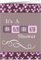 It’s a Baby Shower - with toy blocks card