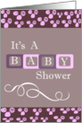 It’s a Baby Shower - with toy blocks card