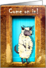 Come on in! wolf in sheep’s clothing,humor. card