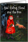 Red Riding Hood and the fox. card