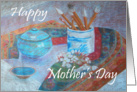 Happy Mother’s day, pastel still life. card