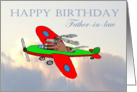 Happy Birthday , Father-in-law, flying dog pilot .Humor. card