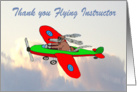 Thank you, flying Instructor, Dog in plane card