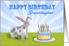 Happy Birthday ,For Granddaughter, rabbit and cake. For son. card