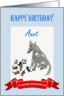 Happy Birthday,Aunt,dog eight puppies.Crazy dog lady starter kit.humor card