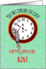 For Aunt.Happy birthday, Mouse and turning back the clock, humor, card