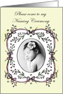 Invitation to Naming Ceremony.for girl, vintage.Custom card. card