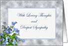 Deepest sympathy,Forget-me-not, flowers card