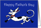 Happy Fathers Day,Spotty dog cartoon, humor card