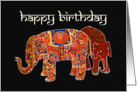 Two Elephants, Happy Birthday card