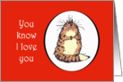 will you be my Valentine. tortoiseshell cat card