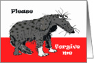 Please forgive Me, sad dog.humor card