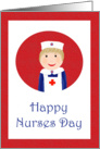 happy Nurses Day, nurse in uniform. card