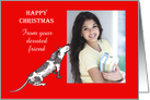 Happy Chrismas, to my best friend,dog, photo frame card