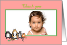 pink frame, custom frame, cats,Thank you card