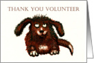 Thank you volunteer, shaggy dog. card