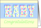 Congratulations new baby , Spots card