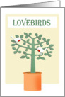 Invitation to Marriage Ceremony. two birds and tree. card