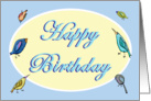 Happy Birthday , Many Birds card
