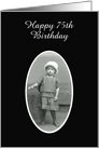 Custom card, happy Birthday, with little vintage girl. card