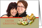 Easter Greetings, photo card, eggs and ducklings,from gay and lesbian card