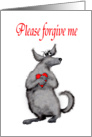 Please forgive me,Will you have me back? dog and heart. card