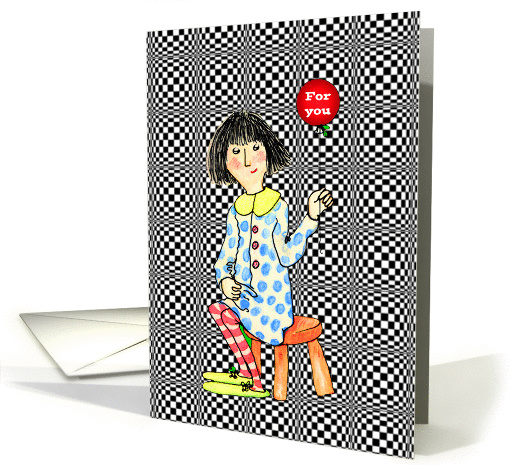 For you, little girl with red balloon, psycehedelic card (1271544)