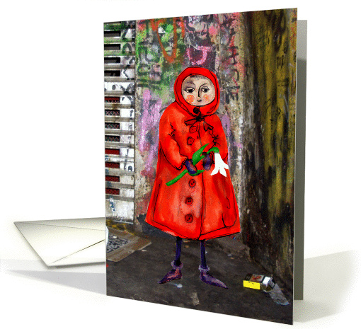 City Red riding Hood , graffiti. card (1288248)