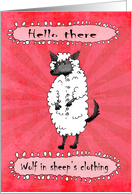 Hello there, Wolf in sheep’s clothing, Humor card