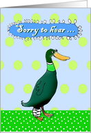 sorry to hear you are not well. duck.You won’t let it get you down. card