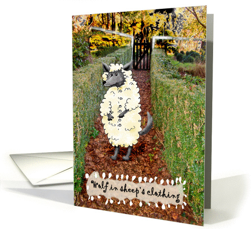 ,Wolf , for ex-husband,you led up the garden path, humor card