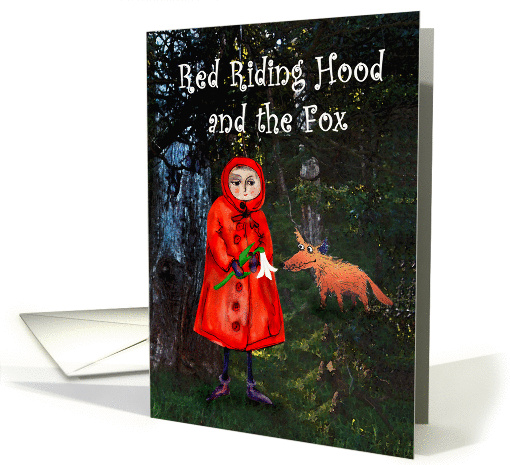 Red Riding Hood and the fox. card (1301530)