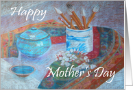 Happy Mother’s day, pastel still life. card