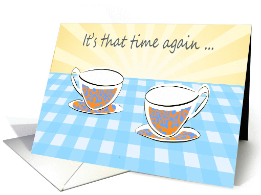 It's that time again,coffee cups, retro. card (1309356)