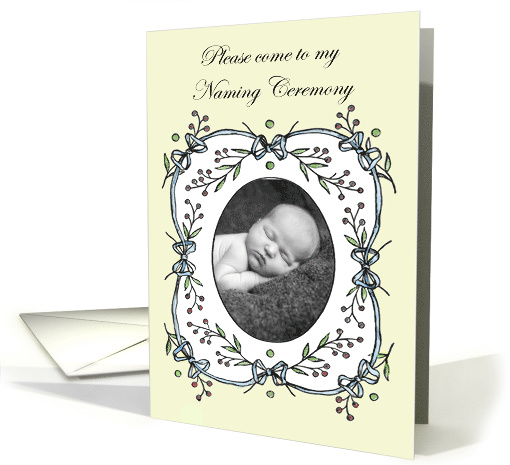 Invitation to Naming Ceremony.for boy, vintage.Custom card. card