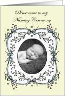 Invitation to Naming Ceremony.for boy, vintage.Custom card. card